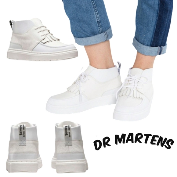 Dr Martens Jemima White Venice Aunt Sally Leather Platform Lace-Up Chukka Boot 7 - Picture 15 of 16